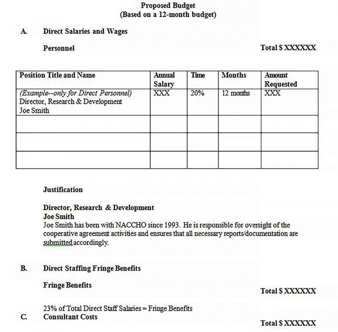 printable budget proposal template  culturopedia sample grant proposal budget template pdf