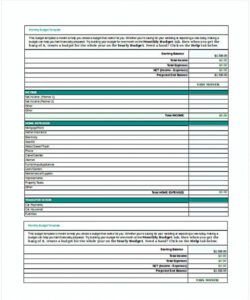 printable budget spreadsheet printable basic budget template for teenager