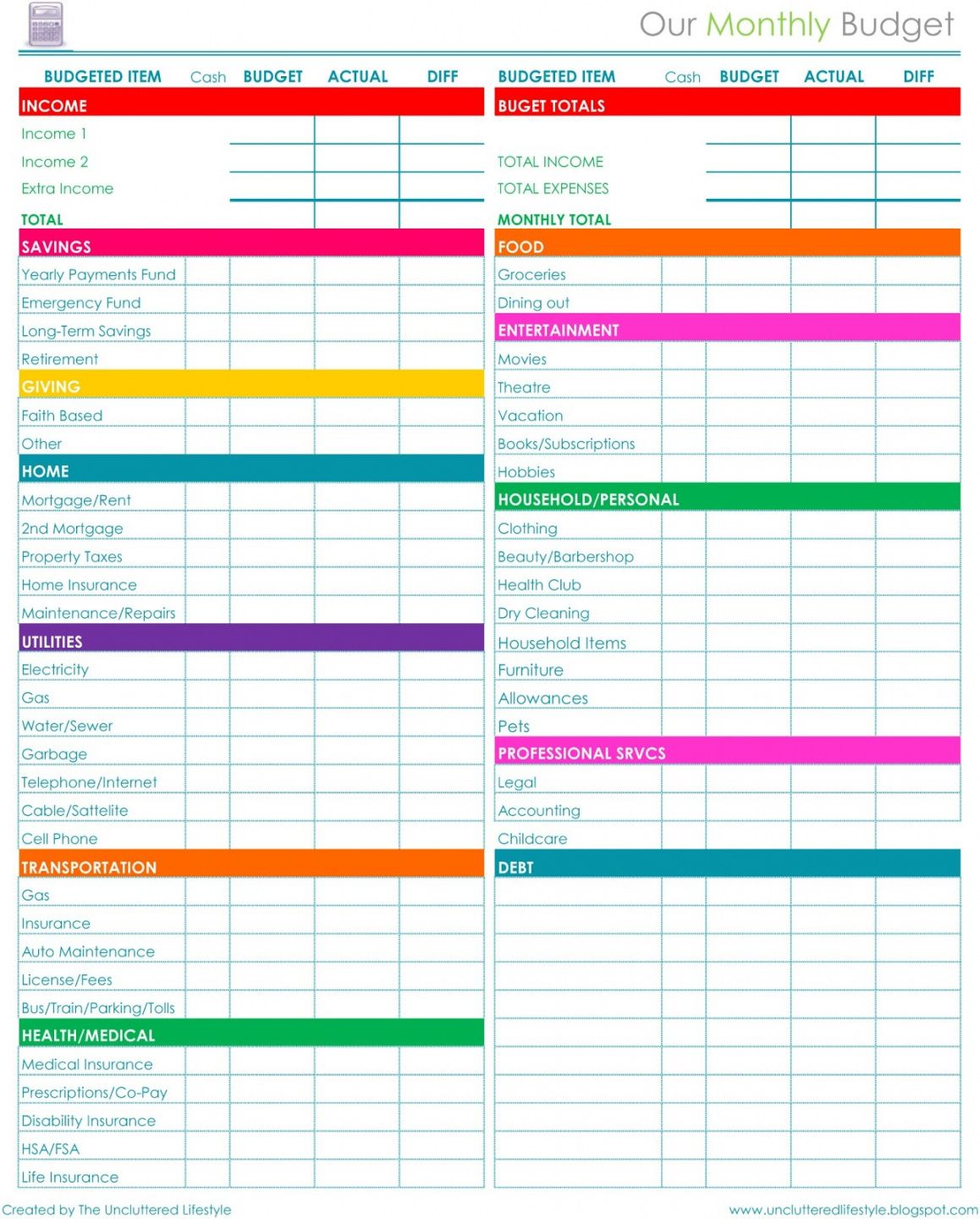 printable home budget spreadsheet uk intended for example of budget blank spreadsheet household budget template example