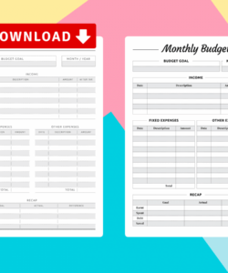 printable monthly budget planner templates  download pdf monthly budget planner template printable excel