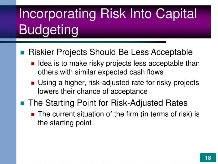 printable ppt  risk topics and real options in capital budgeting template capital project budget powerpoint actual pdf