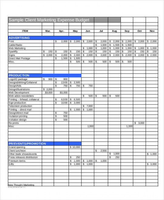 sample 16 marketing budget templates  free sample example social media marketing budget template pdf