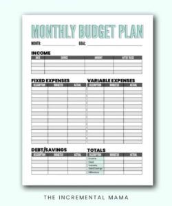 sample free blank budget worksheet printables to take charge of blank personal monthly budget template word