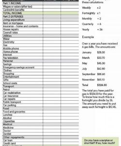 sample free budget template  culturopedia single person monthly budget template