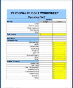 sample free printable personal budget template  zitemplate personal weekly budget planner template doc