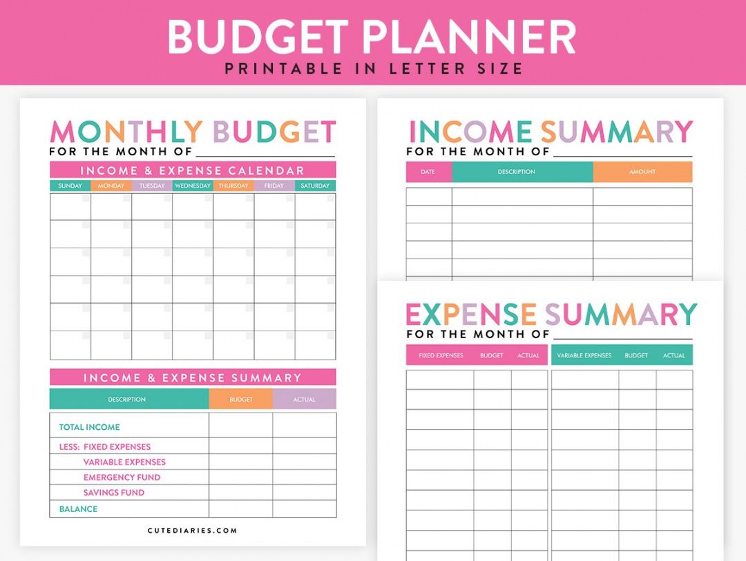 sample monthly budget planner  cute diaries cute monthly budget calendar template