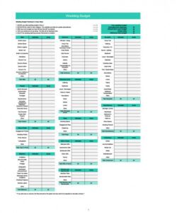 sample printable wedding budget sheet australia template guest wedding reception budget template excel
