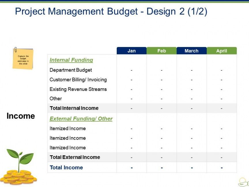 sample project management budget design powerpoint slide cam budget presentation template powerpoint doc