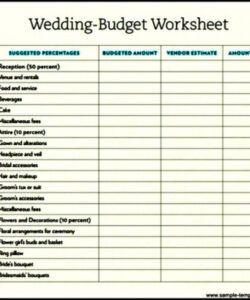 sample sample wedding budget template download  sample templates wedding budget breakdown template pdf