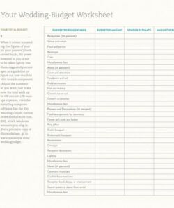 wedding budget template  11 free word excel &amp;amp; pdf wedding reception budget template excel