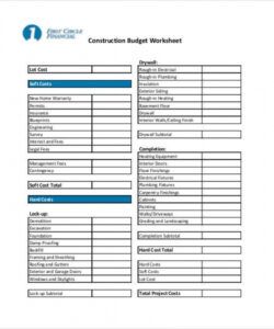 10 construction budget templates  free sample example commercial construction budget template tiny home