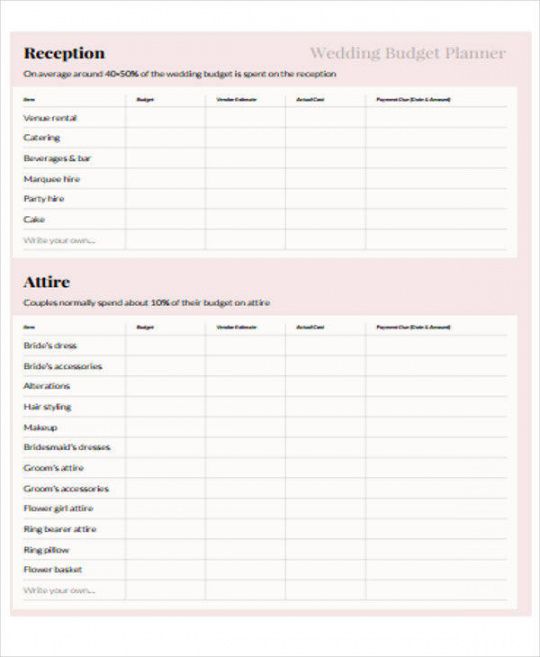 free free 6 wedding plan samples &amp;amp; templates in pdf  ms word weekly budget template for married couple example