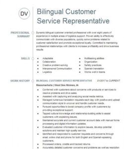 bilingual customer service representative resume example bilingual customer service representative job description template doc