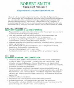 equipment manager resume samples  qwikresume technical product manager job description template pdf