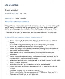 free 8 sample accounting job description templates in pdf project coordinator job description template
