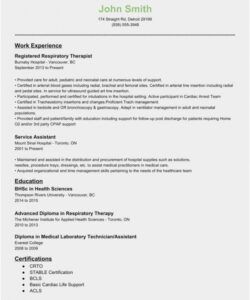 Respiratory Therapist Job Description Template