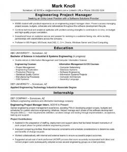 free entrylevel project manager resume for engineers  monster manufacturing project manager job description template and sample