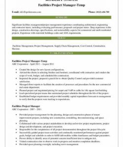 free facilities project manager resume samples  qwikresume junior project manager job description template
