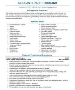 free fashion design and merchandising resume pdf retail fashion design manager job description template and sample