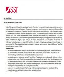 free free 12 management job description samples in ms word  pdf project coordinator job description template