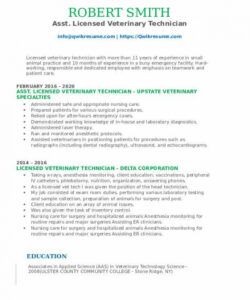 free licensed veterinary technician resume samples  qwikresume veterinary technician job description template doc