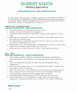 free welding apprentice resume samples  qwikresume apprenticeship job description template pdf