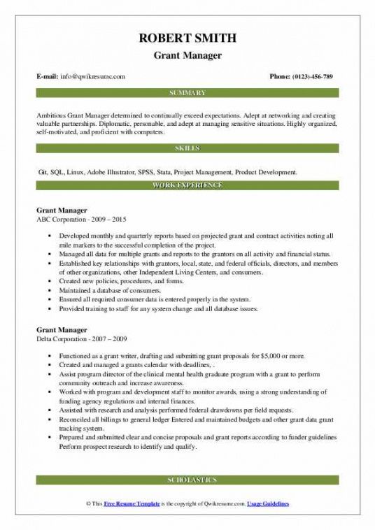 grant manager resume samples  qwikresume junior project manager job description template and sample