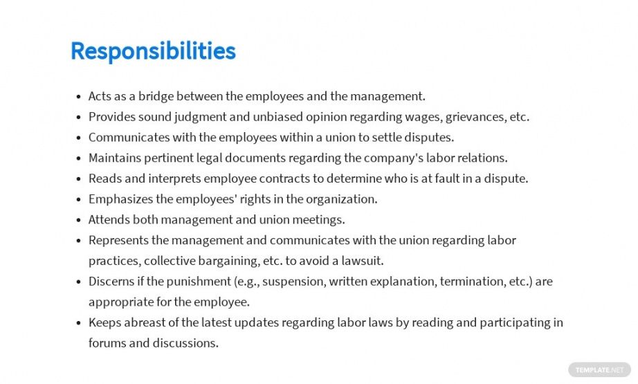 human resource labor relationship specialist job ad hr specialist job description template pdf