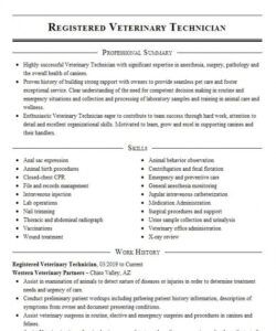 registered veterinary technician resume example lincolnton veterinary technician job description template pdf