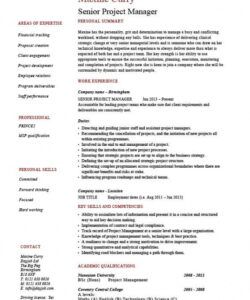 senior project manager resume sample example references manufacturing project manager job description template