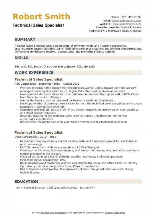technical sales specialist resume samples  qwikresume technical product manager job description template and sample
