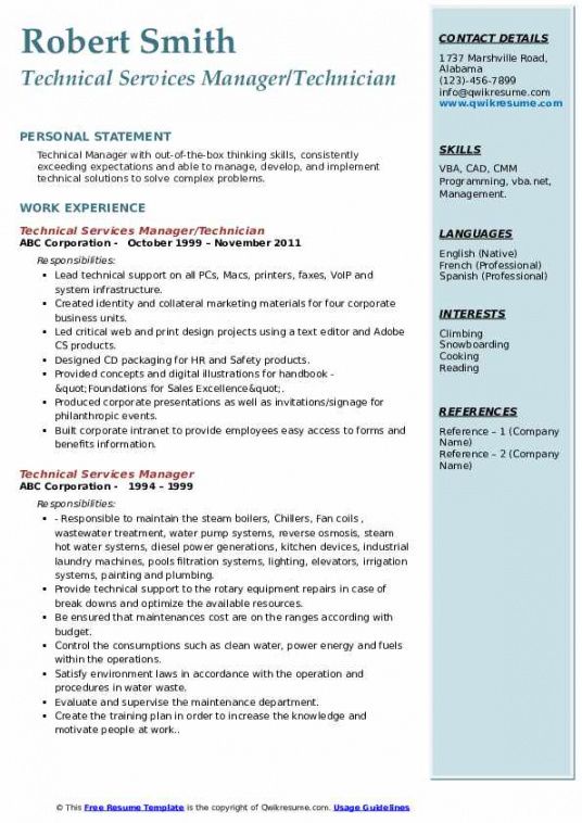 technical services manager resume samples  qwikresume technical product manager job description template pdf