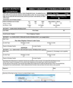 47 direct deposit authorization form templates authorization agreement for direct deposit template