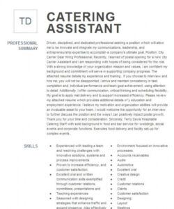 Busserserver Assistantcatering Assistant Resume Example Kitchen Assistant Job Description Template Doc 250x300 