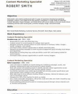 content marketing specialist resume samples  qwikresume marketing specialist job description template