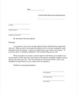 demand letter sample  14 pdf word download documents asking for deposit template excel