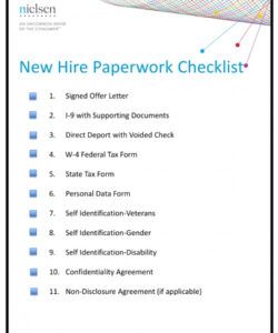 editable 12 preemployment checklist examples  pdf word  examples human resources new hire checklist template doc