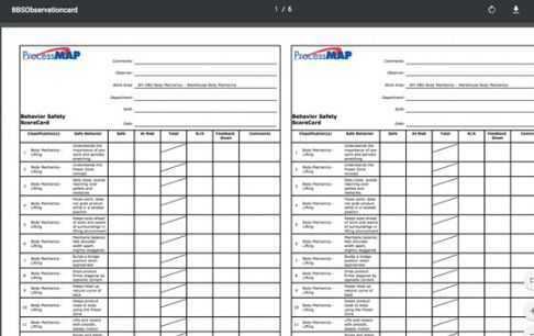 editable behavior based safety software  processmap bbs software safe management measures checklist template