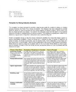 editable industry analysis report template  cumed business rules analysis template sample