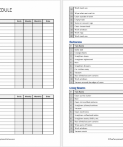 editable printable ms word schedule templates  office templates online office toilet cleaning checklist template samples