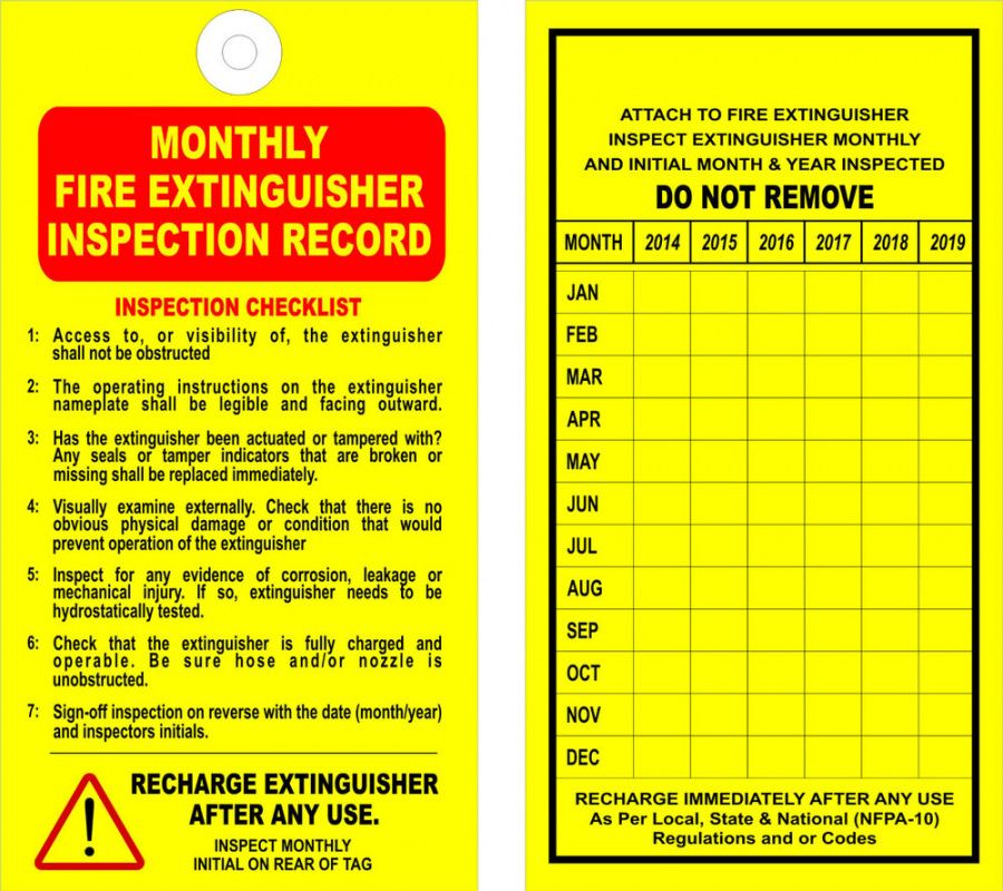 editable safety tag  dubai  monthly fire extinguisher inspection fire extinguisher inspection checklist template doc