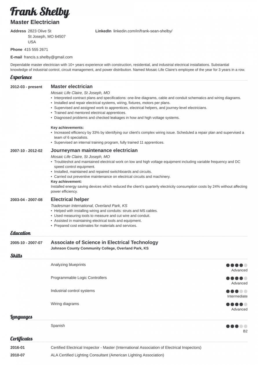 electrician resume examples apprentice journeyman master journeyman electrician job description template pdf