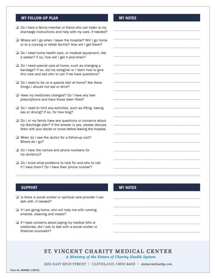 free 900565  my hospital checklist nursing hospital discharge checklist template doc
