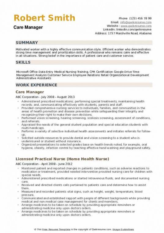 free care manager resume samples  qwikresume community health worker job description template
