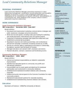 free community relations manager resume samples  qwikresume sustainability manager job description template