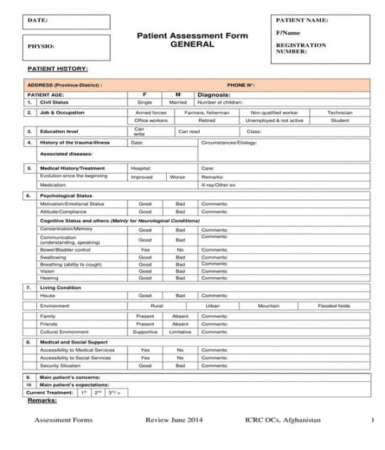 free free 11 physical therapy assessment forms in pdf occupational therapy activity analysis template example