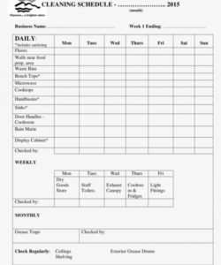 free free blank office cleaning schedule main image retail business cleaning cleaners checklist template doc