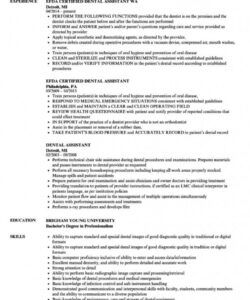 free free dental assistant resume samples velvet jobs dental graduate job description template pdf