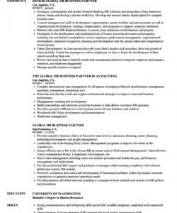 free hrbp resume example  best resume examples global job description template