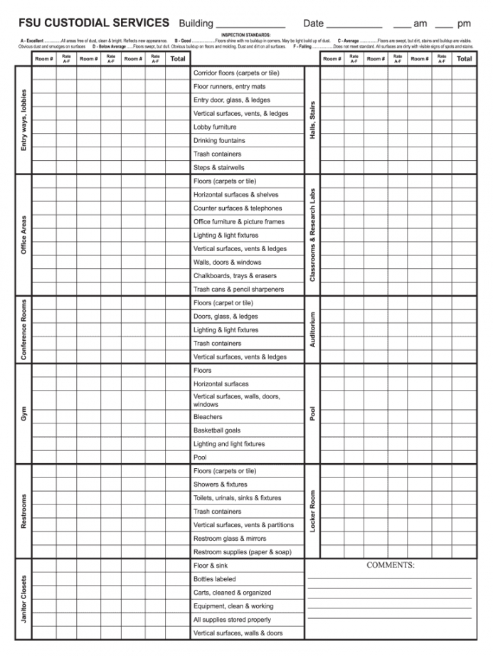 free office cleaning checklist sample  pdf template daily office cleaning checklist template doc